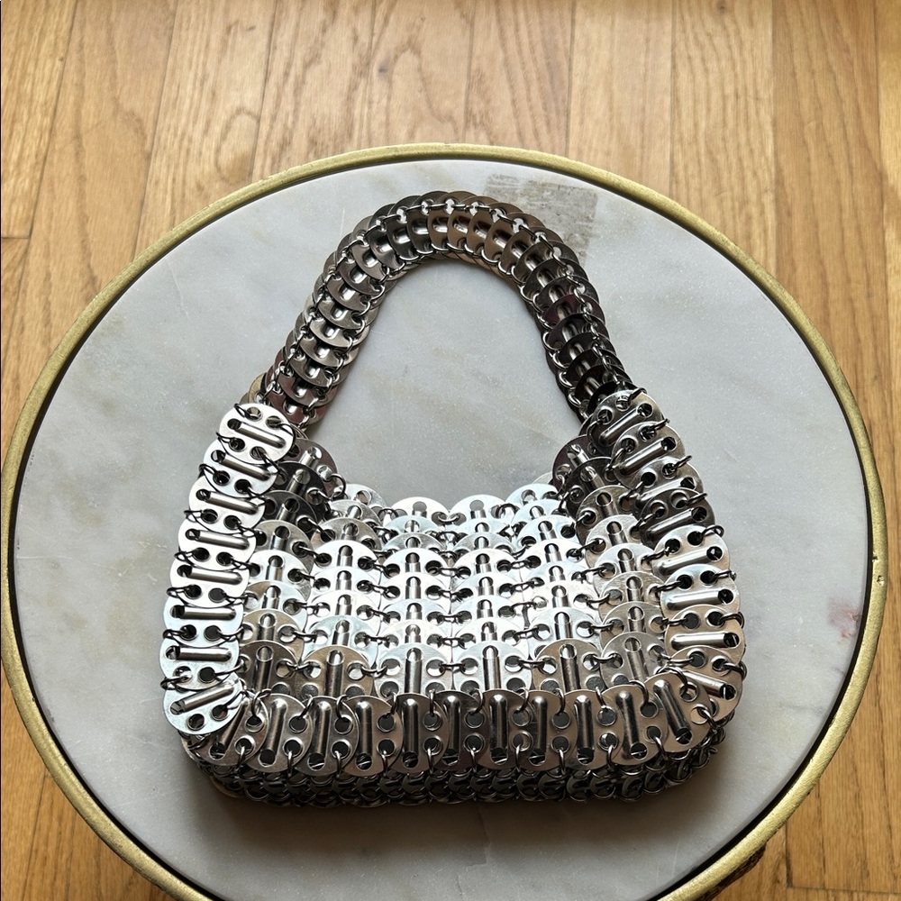 Silver Metallic Women Bag